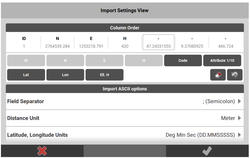 Create Coordinate System from imported Control File